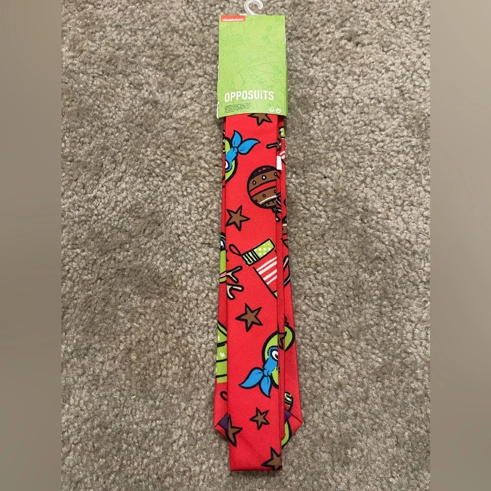 NWT Opposuits Nickelodeon Teenage Mutant Ninja Turtles TMNT Christmas Neck Tie